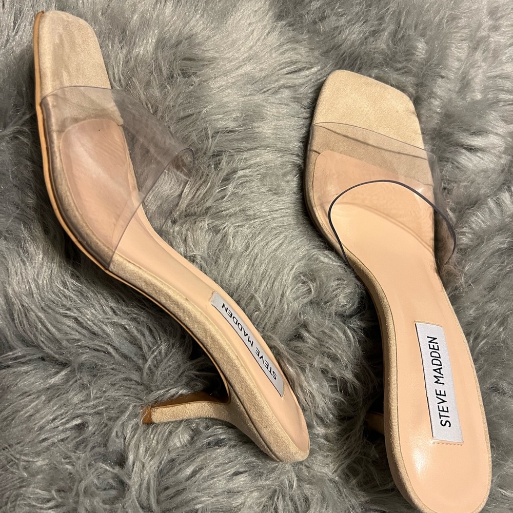 Steve madden clear heels